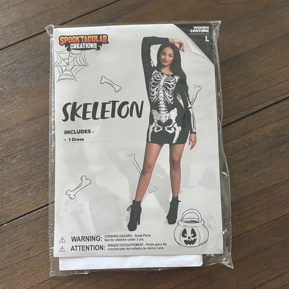 Skeleton Costume for Adult women - Black and White